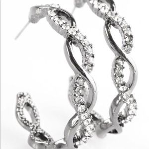 Infiniti Rhinestones hoops Earrings